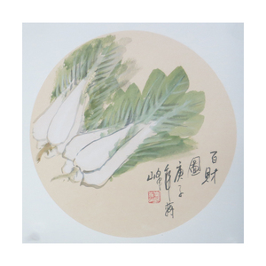 名家手绘中国画白菜餐厅挂画水墨写意花鸟画手绘宣纸画芯真迹字画
