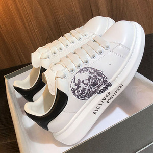 麦昆小白鞋男鞋骷髅头2020新款真皮松糕厚底休闲运动潮鞋