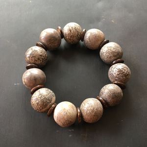 手链手串恐龙骨化石原石打磨圆珠骨骼牙齿原创设计情侣饰品现货