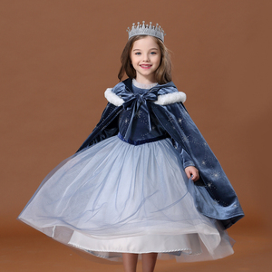 爱莎公主裙艾莎女童连衣裙爱沙服饰elsa冰雪奇缘2秋冬万圣节礼服