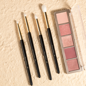 大圆头眼影刷动物毛小号圆锥化妆刷迷你尖头眼部柔软刷子一支套装