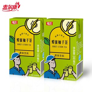惠尔康鹭芳冰红茶饮料248ml*16盒蜂蜜柚子茶清凉解渴运动饮料