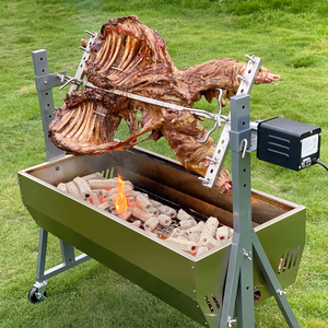 新品旋转烤商用电烤碳全自动炉蒙古包全羊立式无烟木炭羊排炉子羊