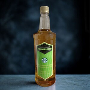 包邮新品星巴克starbucks大溪地香草风味糖浆朗姆香草玛奇朵一升
