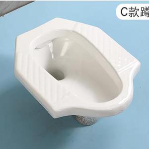 农村小户型蹲式马桶蹲便器陶瓷大便器防臭带存水弯前排水蹲坑蹲盆