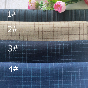 日本进口棉麻格子印花面料手工DIY 包包拼布服装布料