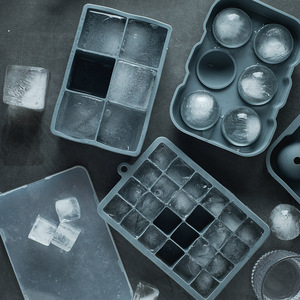 冰箱冻冰块模具圆形硅胶冰格家用食品级做冰块小号洋酒调酒圆球