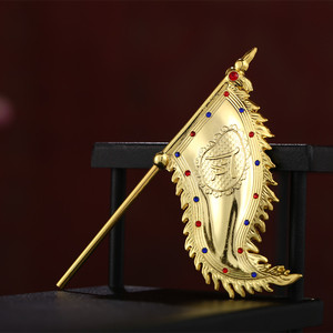 关公法器青龙偃月刀关羽关刀战旗周仓伽蓝仙家法器配件关圣君令旗