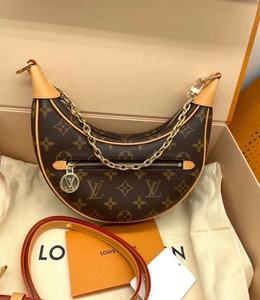 【国现】lv/路易威登 loop老花月亮包月牙包豌豆包 m81098