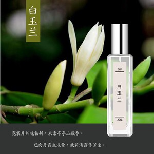 白玉兰黄角兰 玉兰花香味香水缅桂花清新优雅持久淡香白兰花