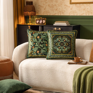 范居态度绿芜美式法式欧式轻奢客厅沙发抱枕靠背垫床上靠枕套高级
