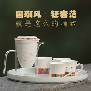 女士茶具套装小套家用精致客厅功夫泡茶壶茶杯带把陶瓷国潮轻奢礼