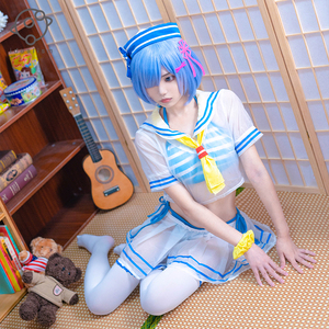 从零开始的异世界生活 蕾姆 水手服cos服 泳装 泳衣cosplay服装