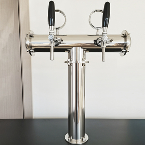 啤酒机酒柱t型y型门型带灯酒塔吧台diy扎啤机精酿龙头用厚不锈钢