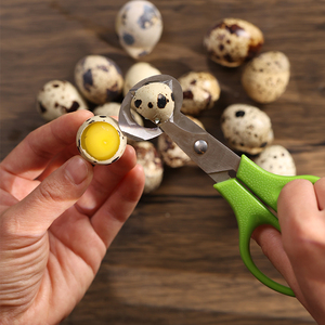 鹌鹑蛋剪刀器不锈钢切蛋器剥壳烤鸟蛋开口剪刀厨师开蛋工具多功能
