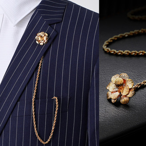 00ttwenties旗舰店天猫男士西服领扣领针男法式胸针链条西装驳头链