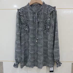 七彩香袖22c6076时尚百搭衬衣雪纺衫上衣系带衬衫小衫女2022春装