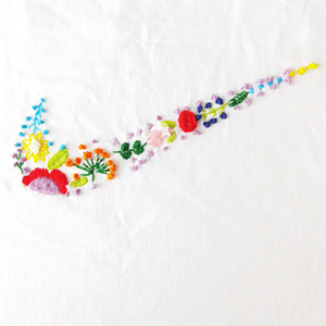 手工刺绣diy短袖情侣装定制衣服t恤自己绣图案体恤自制对勾材料包