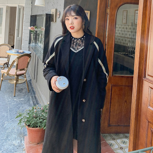 大码女装秋冬装2020年新款女胖mm赫本风大衣微胖女孩穿搭胖妹妹
