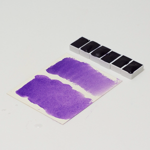 深紫罗兰 固体蜂蜜水彩全块紫色颜料 violet deep纯色粉手工制作