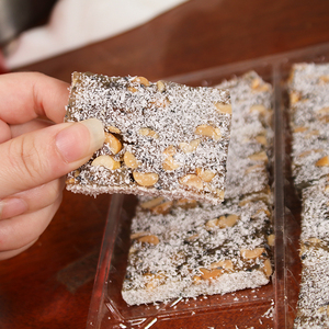 潮汕特产芝麻软糖花生芝麻糖休闲茶点花生豆明糖特色小吃传统糕点