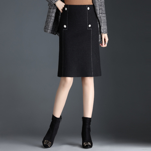 毛线裙女半身包臀短裙