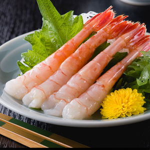 阿杏屋新鲜北极甜虾刺身拼盘即食日料寿司海鲜冻虾50尾