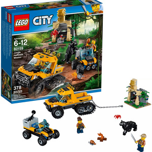 乐高lego60159城市系列丛林探险半履带任务车男女孩积木益智玩具