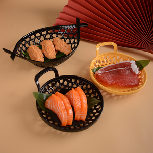日式料理炸物盘点心盘创意小吃糕点篮子面包蛋糕盘寿司水果篮商用