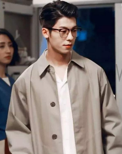 李子维同款风衣想见你黑衬衫禁欲系男友风帅气单排扣西装中长款宽