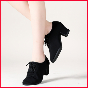 拉丁舞鞋成年女士中跟教师鞋软底练功鞋交谊舞广场舞鞋女跳舞蹈鞋