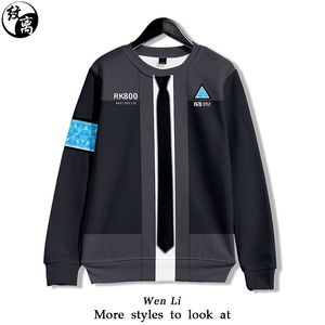 detroit底特律变人康纳cos长袖卫衣男潮流t恤圆领游戏外套衣服