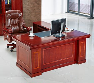 老板桌新中式简约现代总裁桌大班台桌椅组合单人办公室家具2.4米