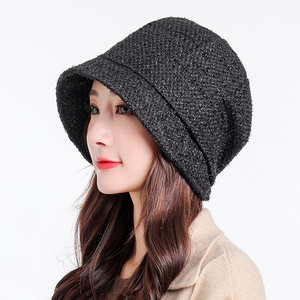 春秋帽子女短檐英伦