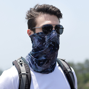 冰丝围脖男士夏季户外防晒面罩护颈遮阳头巾男脖套遮脸罩面巾面纱