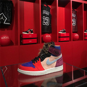 代购air jordan 1 x aleali may aj1圣诞节女神花色拼接女篮球鞋