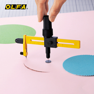 日本OLFA手工切割圆器 圆规刀 DIY切圆刀 纸 布料划切裁圆画圆割圆刀