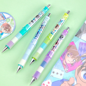 00vonsok淘宝纵向书写 日本pilot百乐柯南限定款多功能按动可擦中性