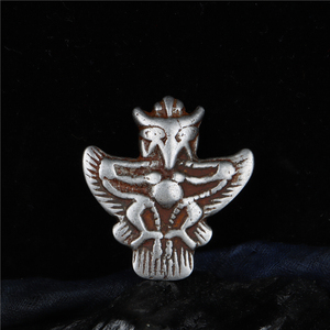 仿天铁托甲大鹏鸟吊坠挂饰纯手工寒铁材质大鹏金翅鸟挂件文玩饰品