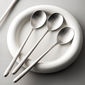 米立风物韩式饭勺高颜值ins风长柄勺家用干饭勺汤勺304不锈钢勺子