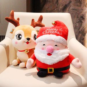 可爱圣诞老人公仔麋鹿玩偶小鹿布偶娃娃毛绒玩具圣诞节礼物装饰品