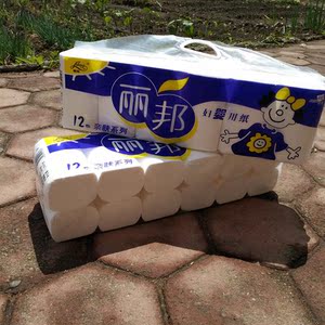 丽邦亲肤原木浆卫生纸中长卷立邦厕纸家用纸巾1800克*2提lp1965-2
