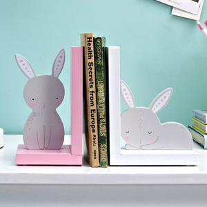 桌面摆件儿童房书靠卡通书立创意ins北欧风格兔子女孩家居装饰品