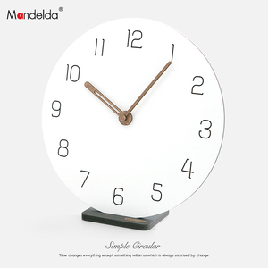 Mandelda现代简约座钟北欧客厅创意卧室挂钟家用静音台式钟表摆钟