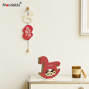 Mandelda马上有钱风铃挂件家居客厅玄关装饰品暴富创意桌面摆件