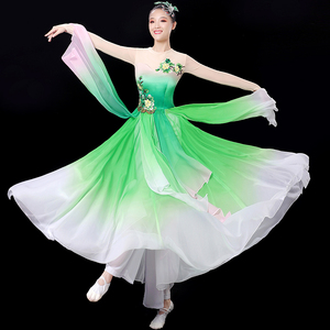 古典舞演出服女飘逸中国风茉莉花舞蹈服装现代艺考胶州秧歌服套装