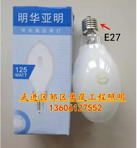 上海亚明自镇流高压汞灯125W/160W/250W瓦/450W瓦自贡灯泡E27/E40