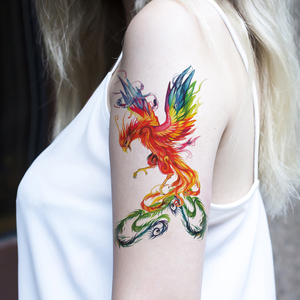 凤凰图腾纹身贴