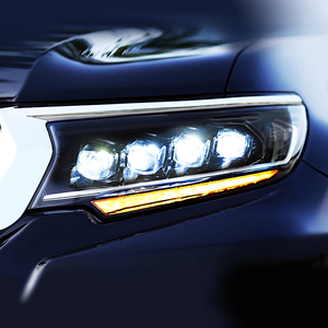 龙鼎普拉多水晶大灯总成18-21款新霸道改装led4透镜大灯总成