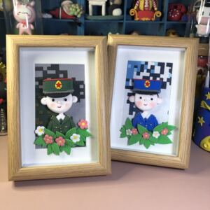 手工创意立体彩泥画